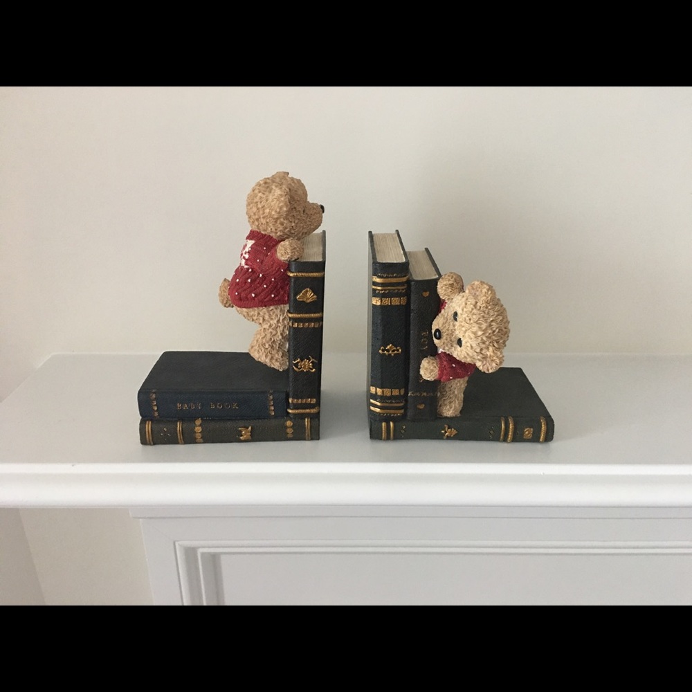 Christmas Bookends Teddy Bears